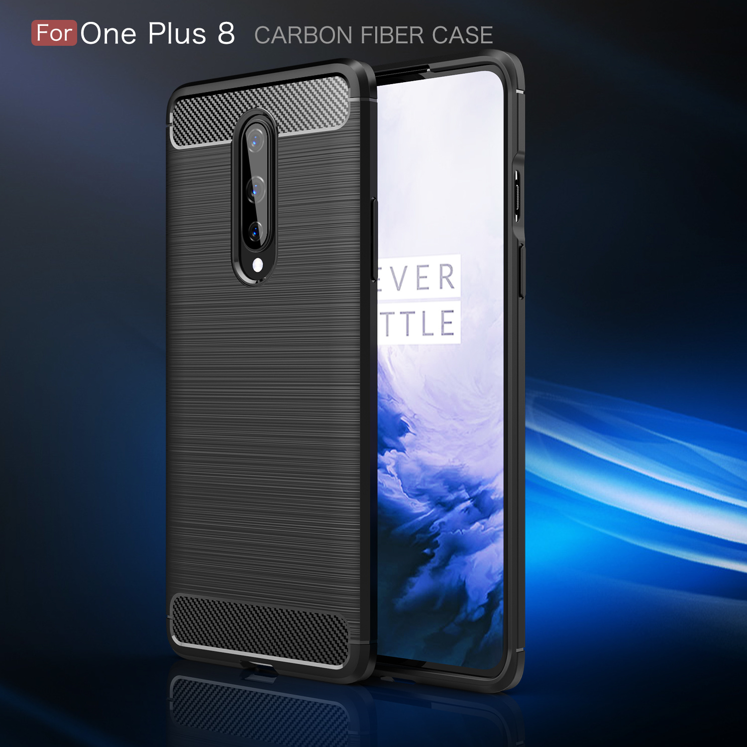 ProGuard OnePlus 8 Hoesje Brushed Carbon Blauw - Afbeelding 4