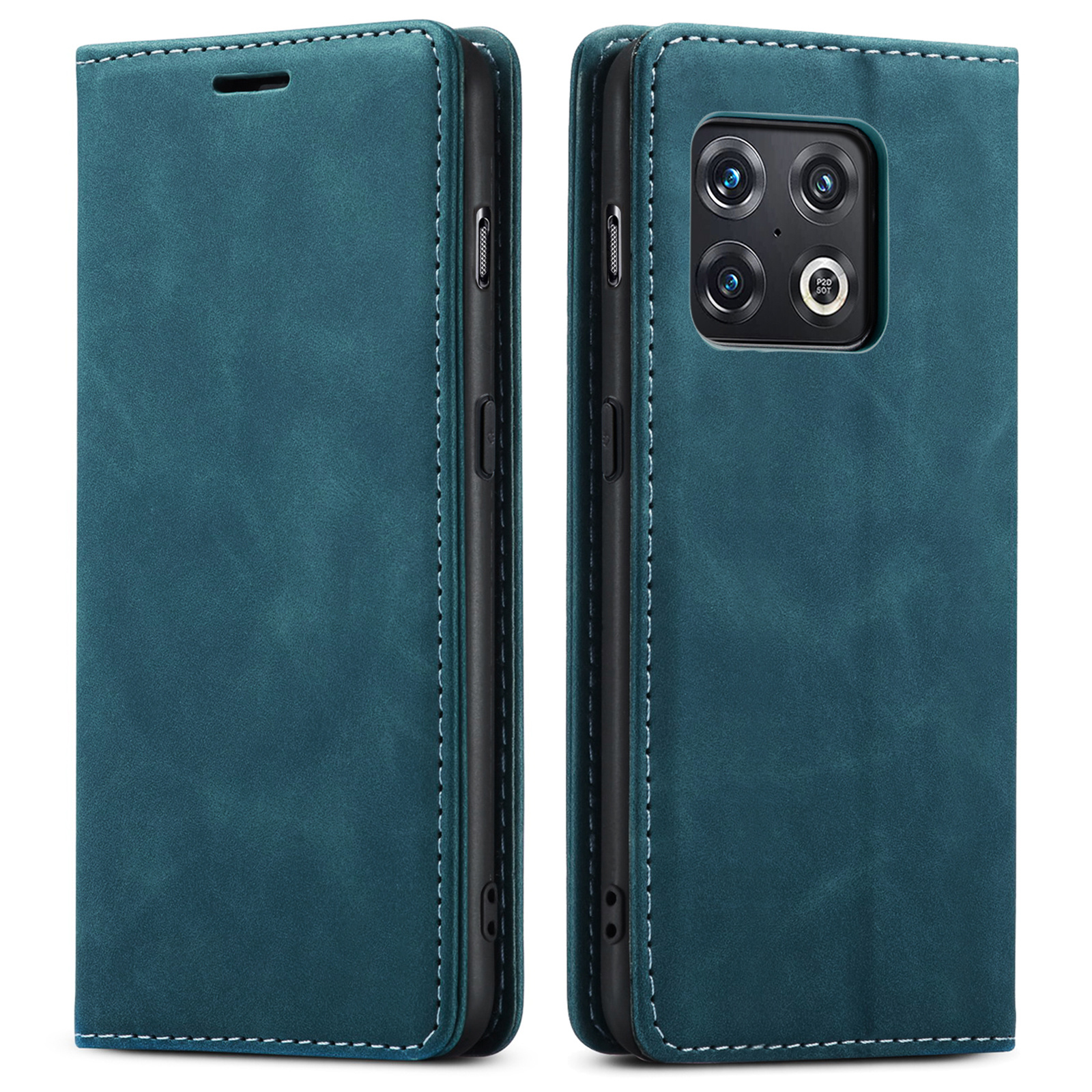 ProGuard OnePlus 10 Pro Wallet Hoesje Vintage Leder Blauw - Afbeelding 7