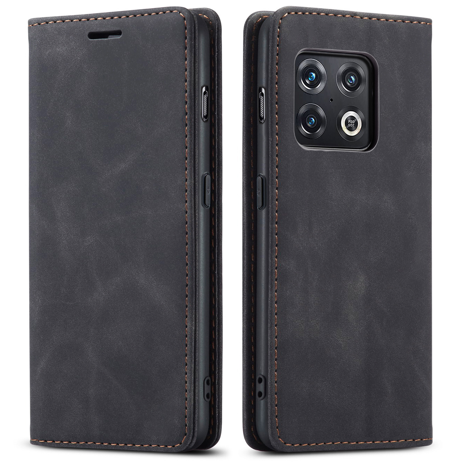ProGuard OnePlus 10 Pro Wallet Hoesje Vintage Leder Zwart - Afbeelding 6