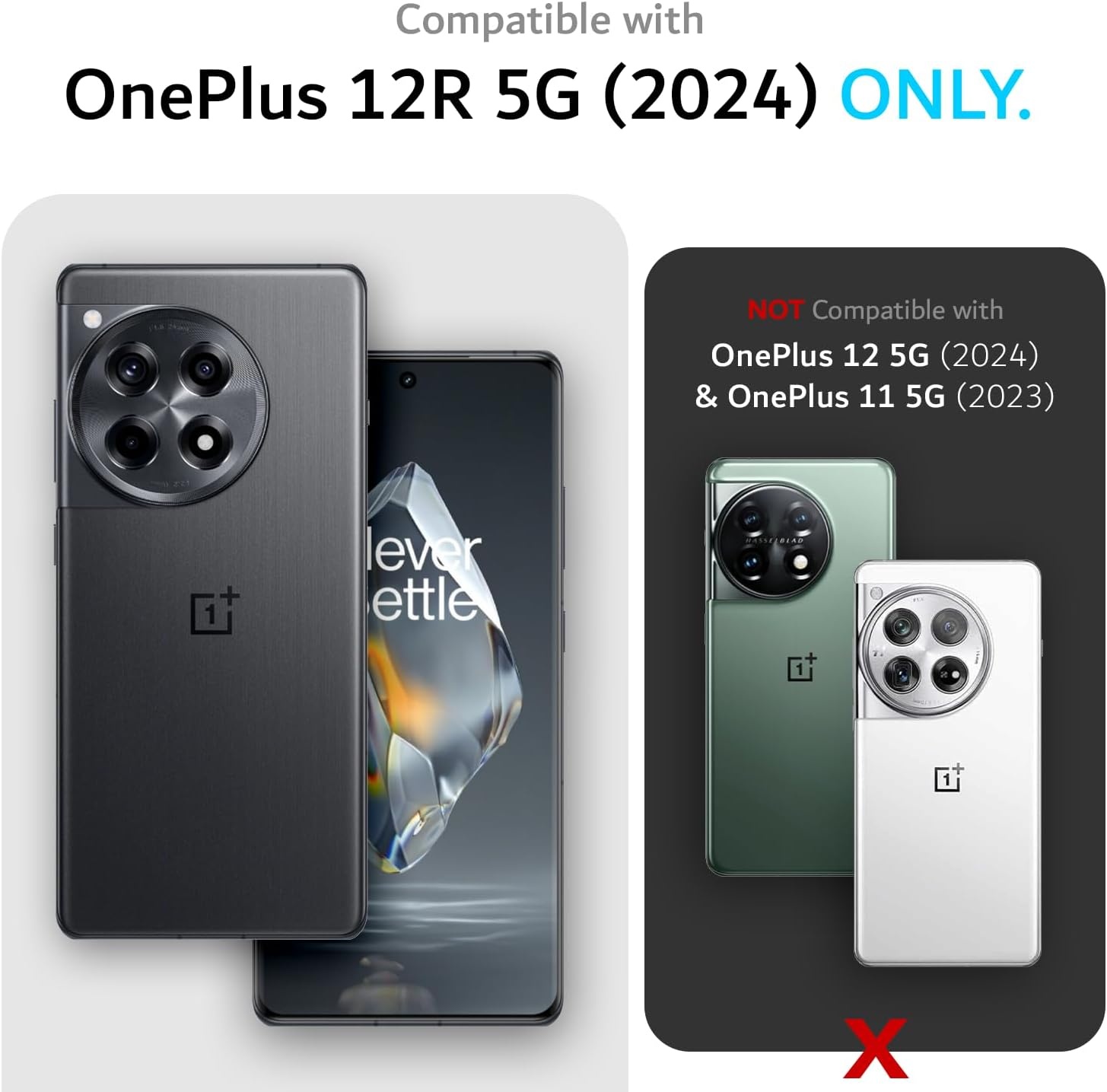 Tudia OnePlus 12R Hoesje MergeGrip Baai Blauw - Afbeelding 2