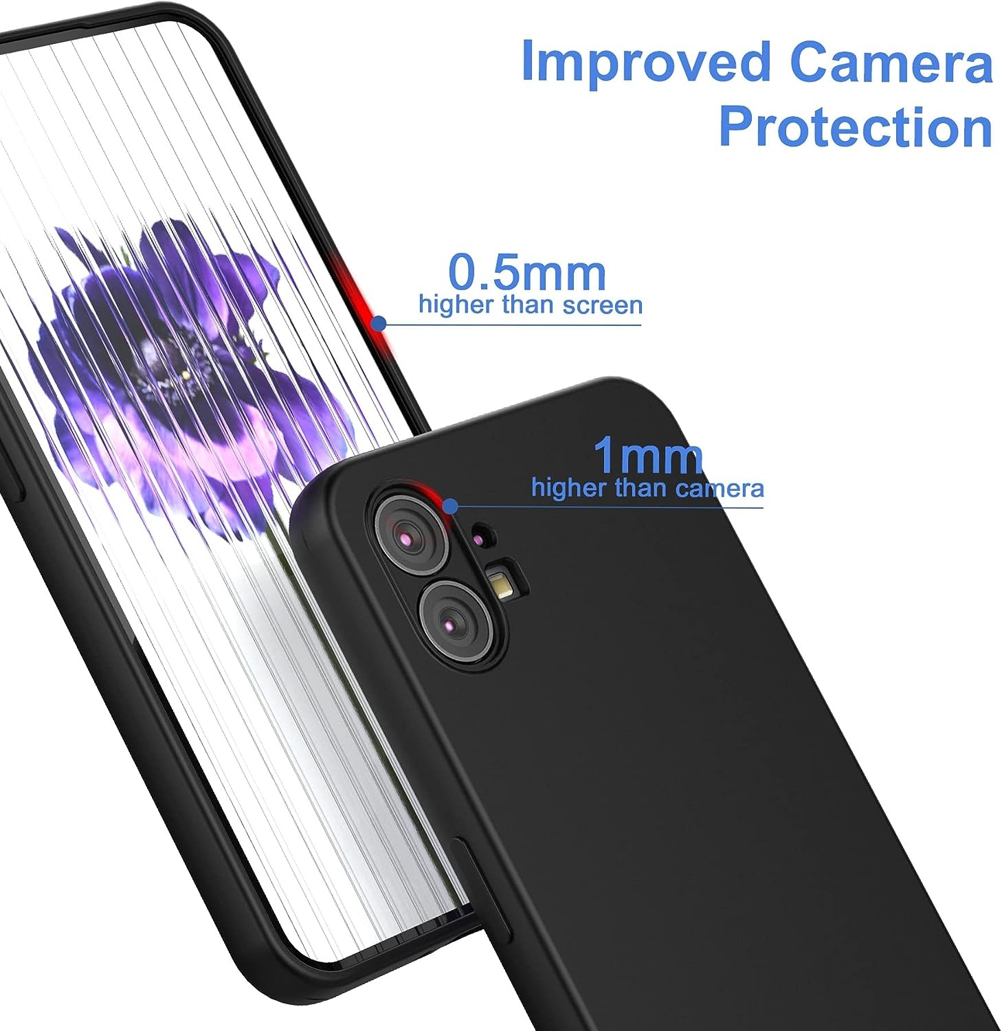 ProGuard Nothing Phone (2) Hoesje Liquid Silicone Zwart - Afbeelding 3