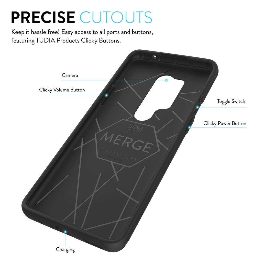 Tudia OnePlus 8 Pro Hoesje Merge Zwart - Afbeelding 3