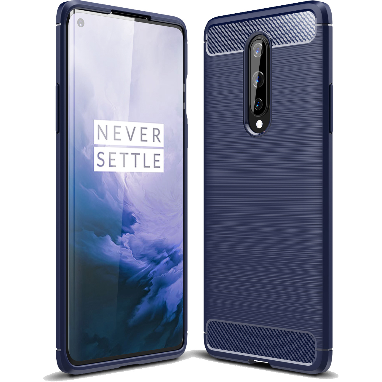 ProGuard OnePlus 8 Hoesje Brushed Carbon Blauw