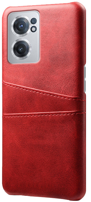 ProGuard OnePlus Nord CE 2 Hoesje Slim Leder Kaarthouder Rood