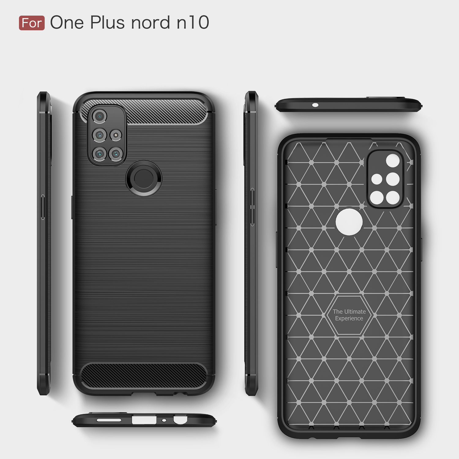 ProGuard OnePlus Nord N10 5G Hoesje Brushed Carbon Zwart - Afbeelding 7