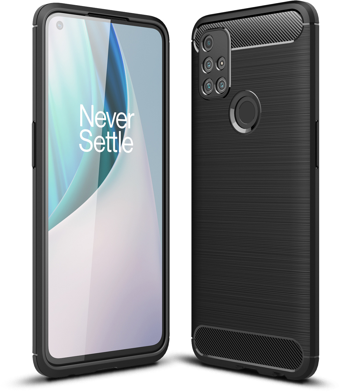 ProGuard OnePlus Nord N10 5G Hoesje Brushed Carbon Zwart