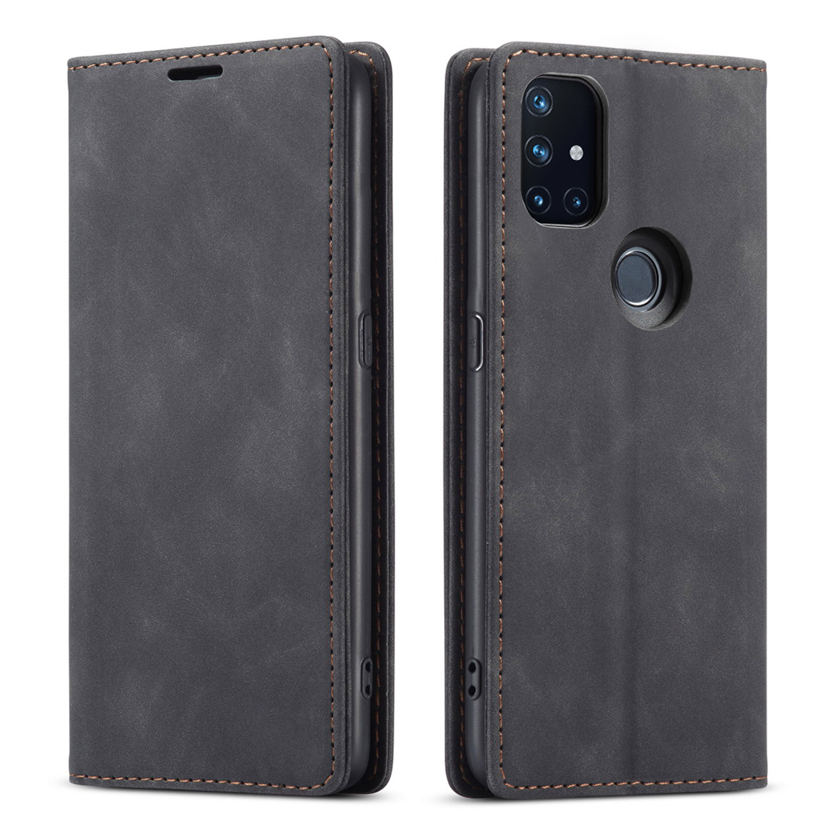 ProGuard OnePlus Nord N10 5G Wallet Hoesje Vintage Leder Zwart - Afbeelding 4