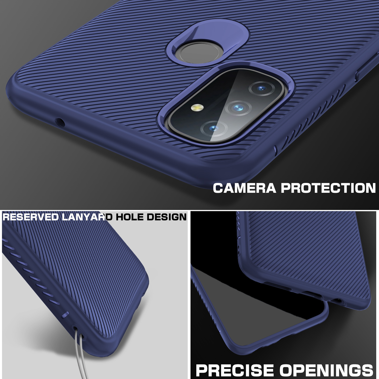 ProGuard OnePlus Nord N100 Hoesje TPU GripLine Blauw - Afbeelding 5