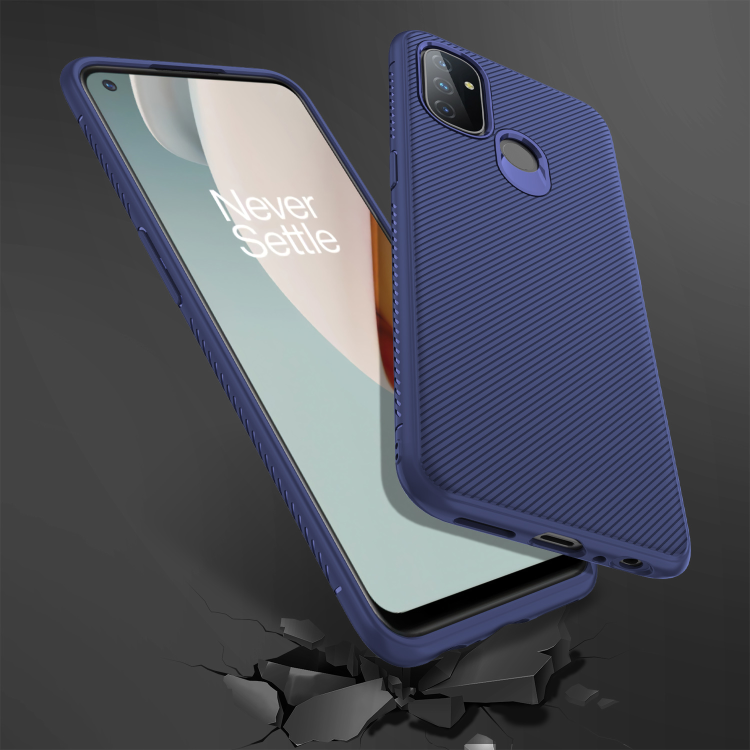 ProGuard OnePlus Nord N100 Hoesje TPU GripLine Blauw - Afbeelding 7