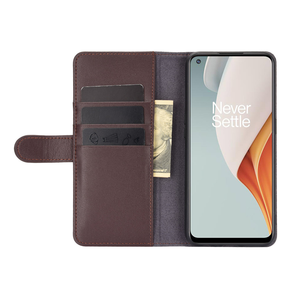 ProGuard OnePlus Nord N100 Wallet Hoesje Echt Leder Bruin - Afbeelding 3