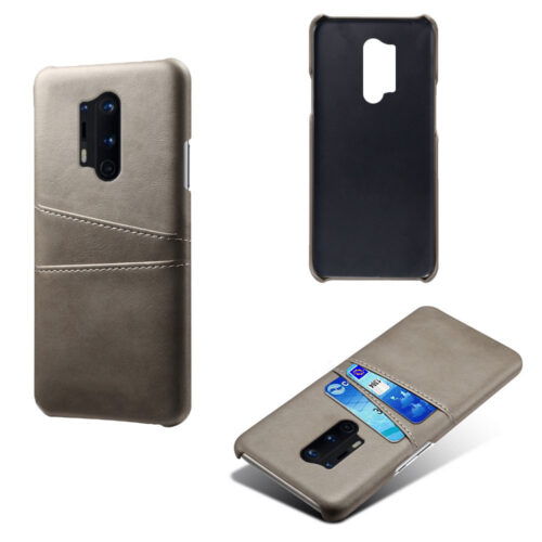 ProGuard OnePlus 8 Pro Hoesje Slim Leder Kaarthouder Grijs - Afbeelding 2