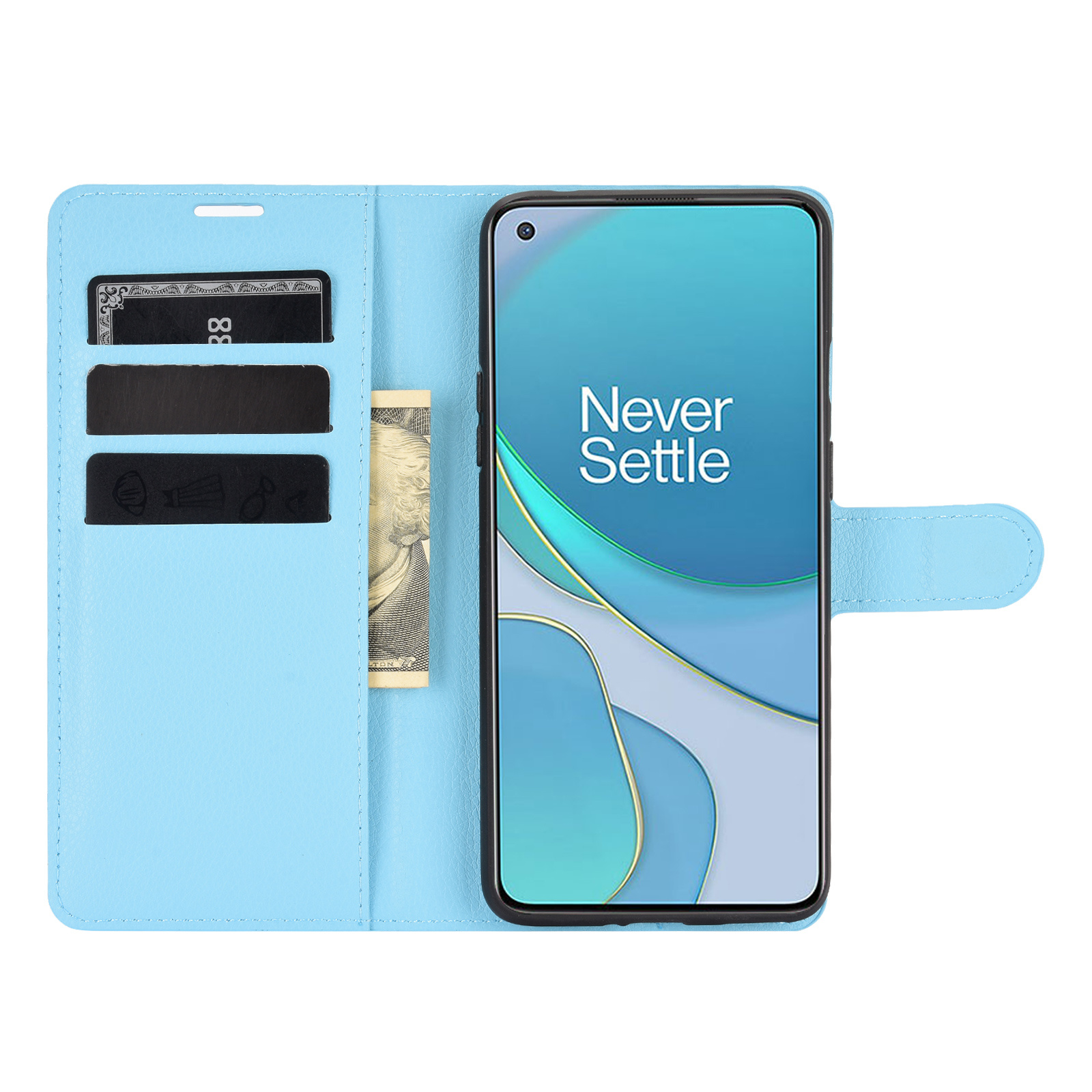 ProGuard OnePlus 8T Wallet Flip Case Blauw - Afbeelding 5