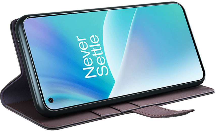 ProGuard OnePlus Nord 2T Wallet Hoesje Echt Leder Bruin - Afbeelding 3