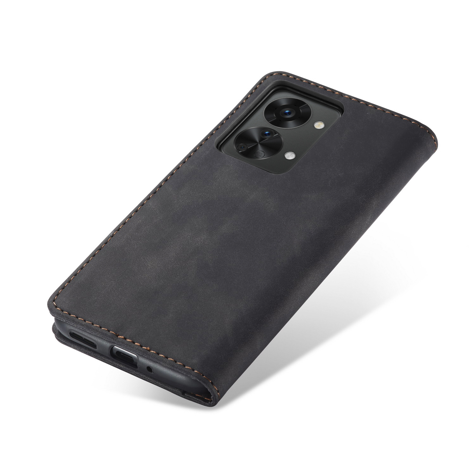 ProGuard OnePlus Nord 2T Wallet Hoesje Vintage Leder Zwart - Afbeelding 4