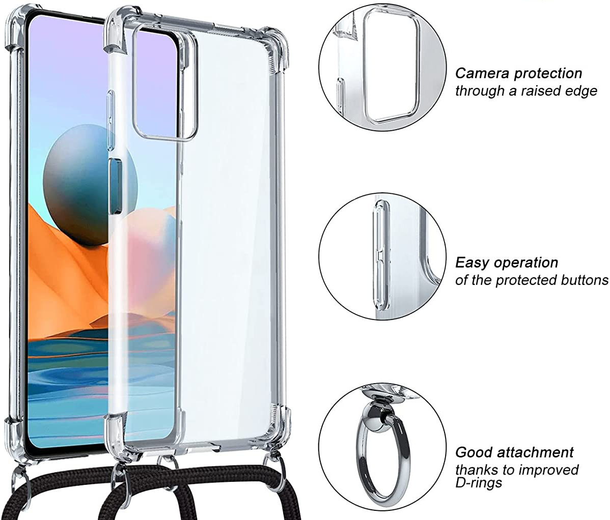 ProGuard OnePlus 9 Pro Hoesje Met Zwart Koord - Afbeelding 4