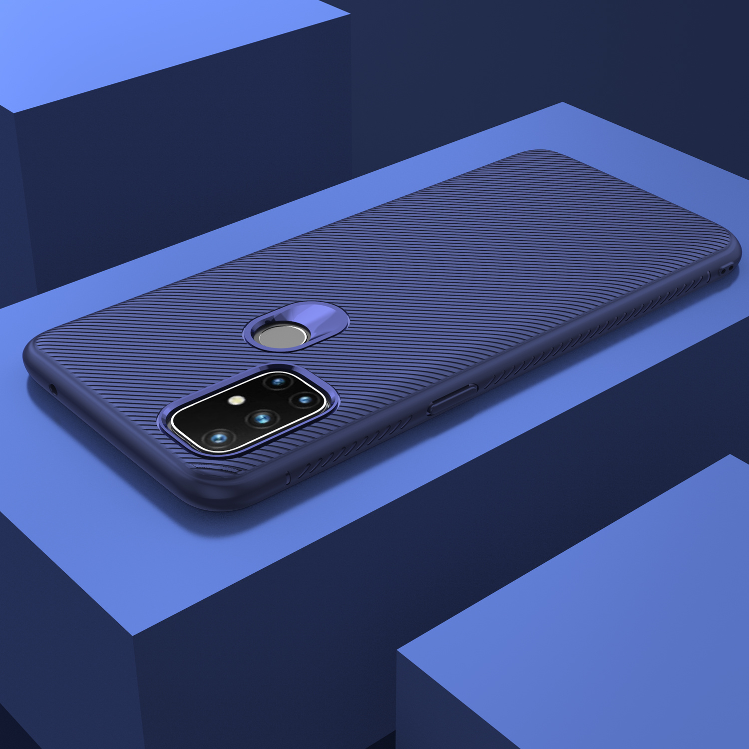 ProGuard OnePlus Nord N10 5G Hoesje TPU GripLine Blauw - Afbeelding 8