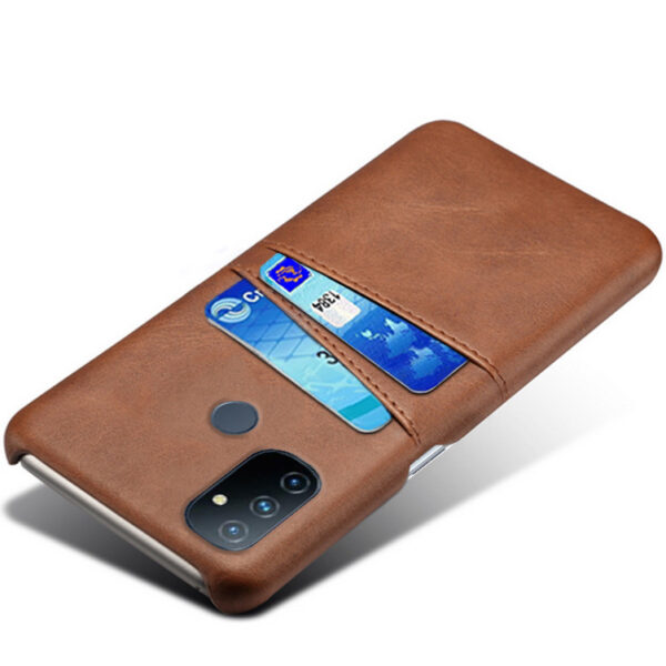 ProGuard OnePlus Nord N100 Hoesje Slim Leder Kaarthouder Bruin