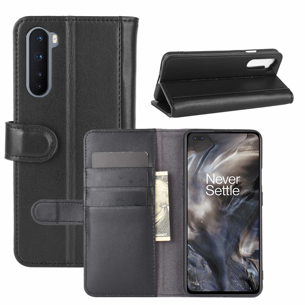 ProGuard OnePlus Nord Wallet Hoesje Echt Leder Zwart - Afbeelding 2