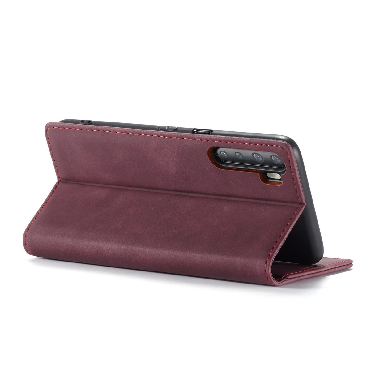 ProGuard OnePlus Nord Wallet Hoesje Vintage Leder Rood - Afbeelding 5