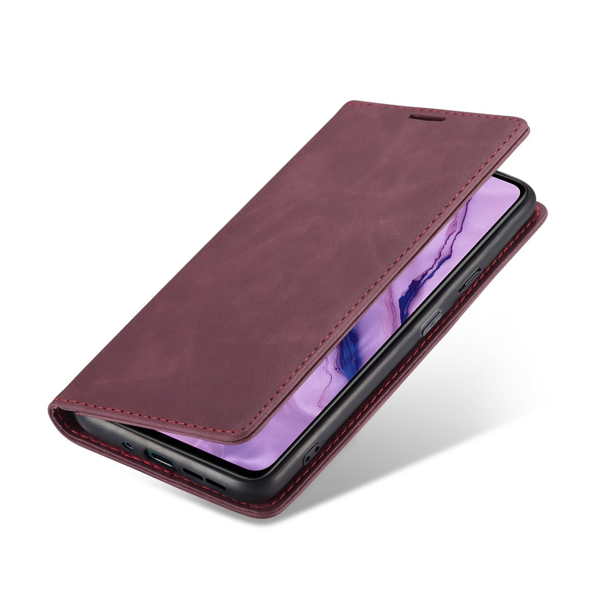 ProGuard OnePlus Nord Wallet Hoesje Vintage Leder Rood - Afbeelding 7