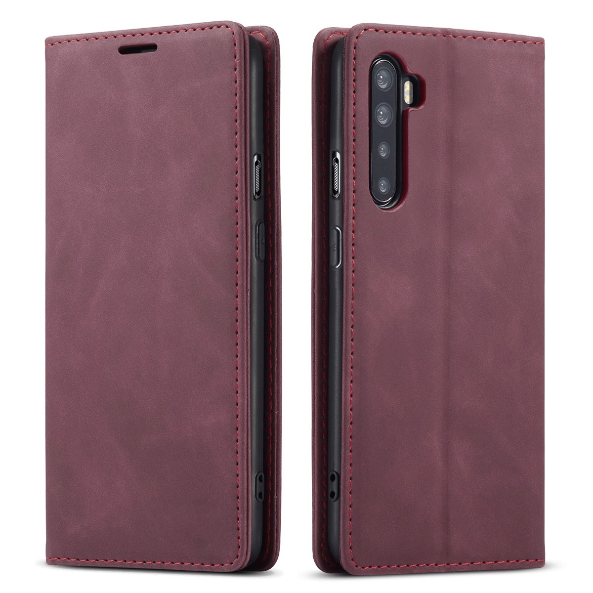 ProGuard OnePlus Nord Wallet Hoesje Vintage Leder Rood - Afbeelding 8