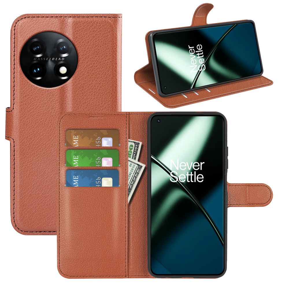 ProGuard OnePlus 11 Wallet Flip Case Bruin - Afbeelding 9