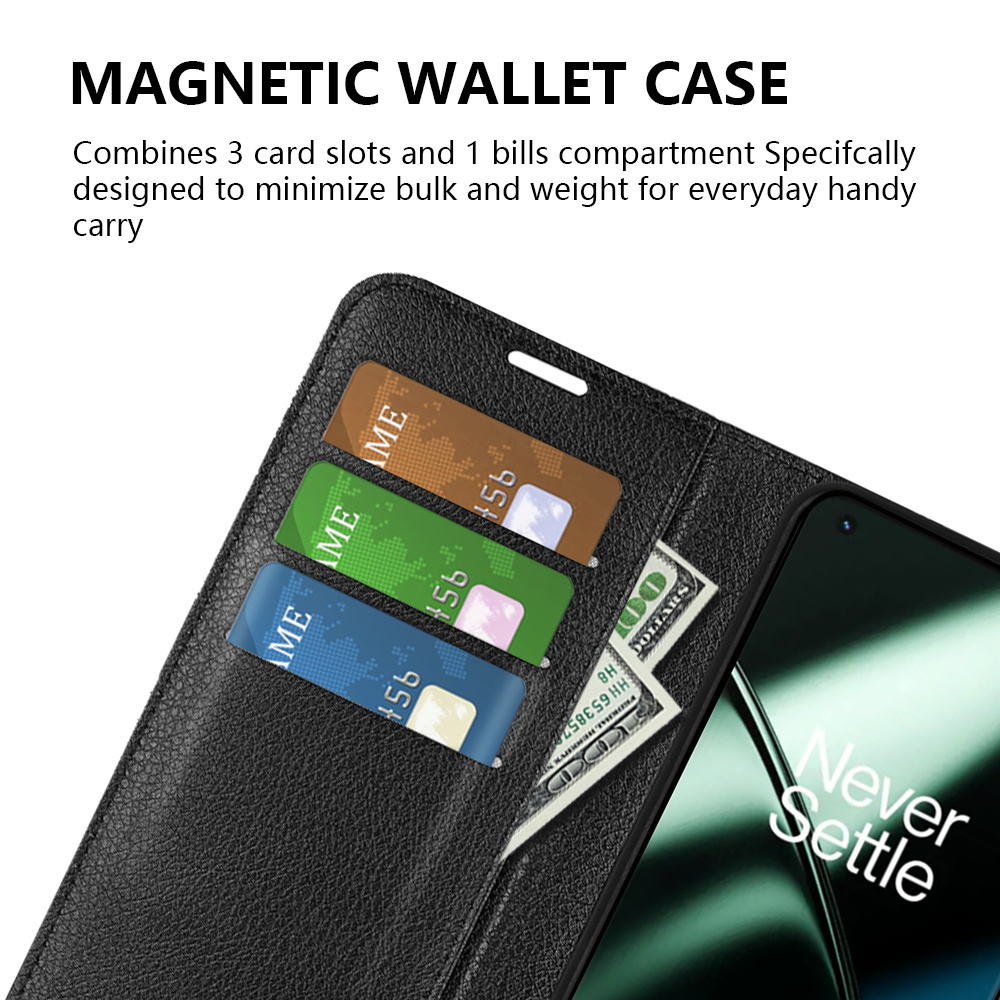ProGuard OnePlus 11 Wallet Flip Case Bruin - Afbeelding 2