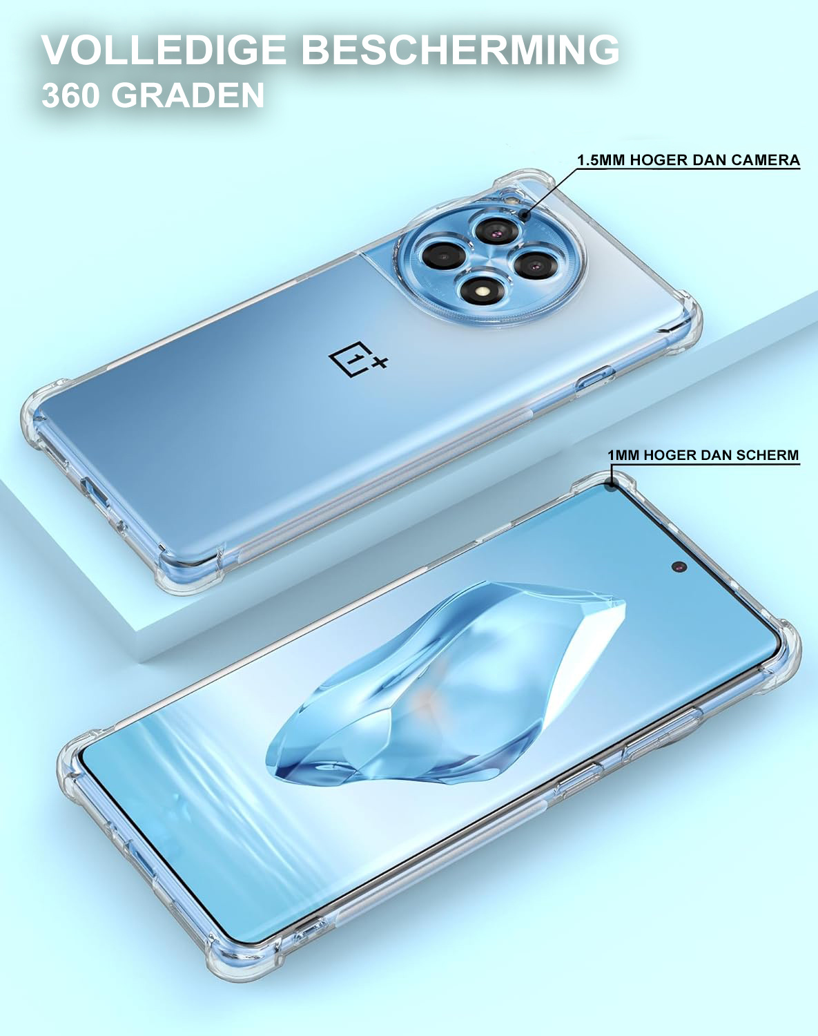 ProGuard OnePlus 12R Hoesje Xtreme TPU Transparant - Afbeelding 3