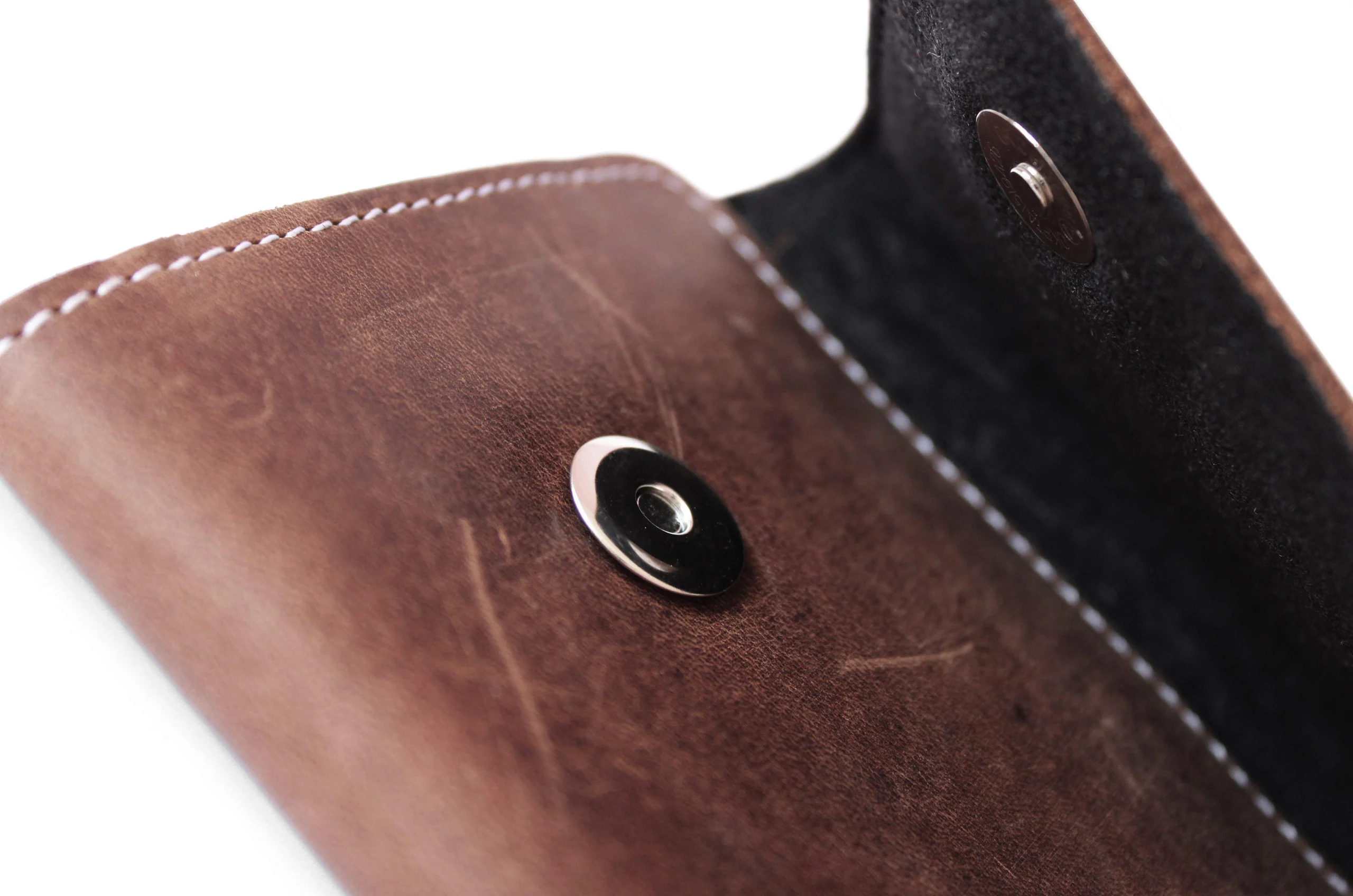 LURESKO SUNNE XL Lederen Smartphone Riem Houder Bruin Vintage Leder - Afbeelding 3