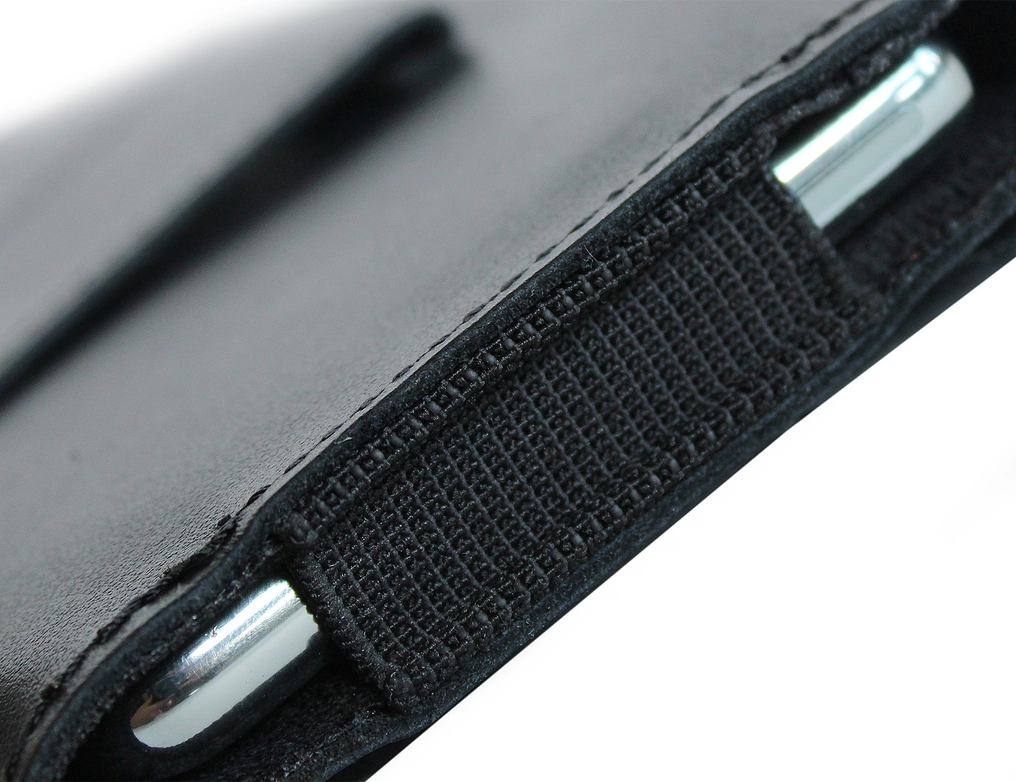 LURESKO FREYA XL Lederen Smartphone Riem Houder Glad Zwart Leder - Afbeelding 6