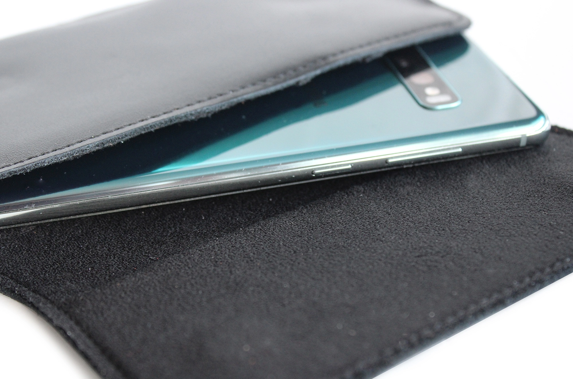 LURESKO FREYA XL Lederen Smartphone Riem Houder Glad Zwart Leder - Afbeelding 5