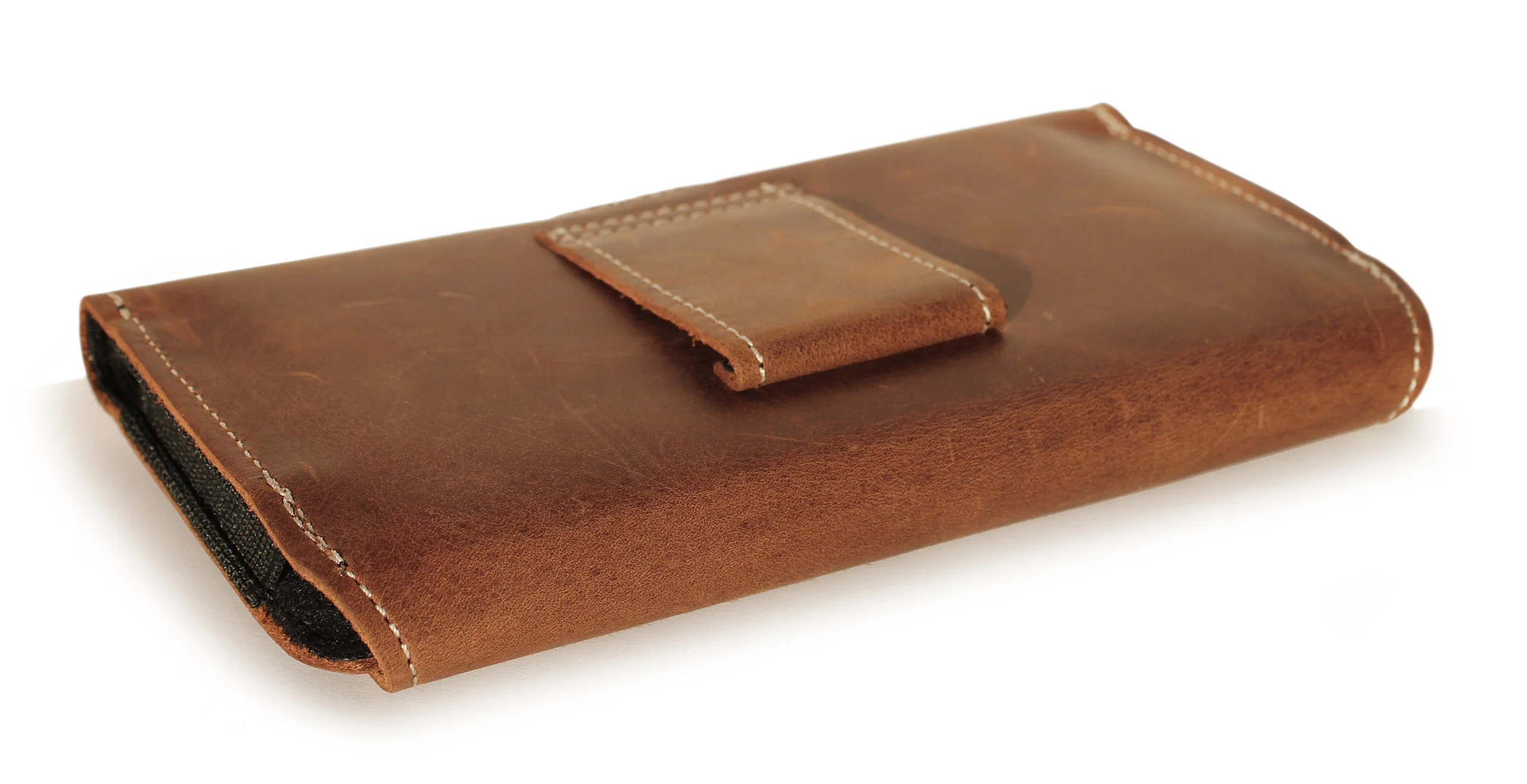 LURESKO FREYA XL Lederen Smartphone Riem Houder Bruin Vintage Leder - Afbeelding 9