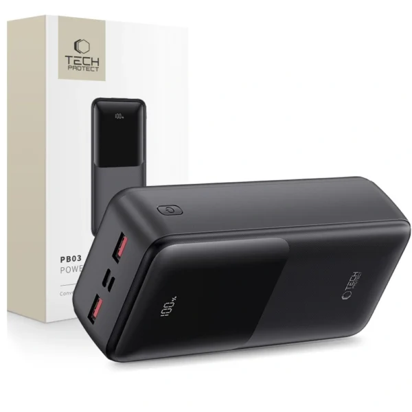 Tech-Protect PB03 Powerbank voor OnePlus 30000mAh 22.5W Zwart