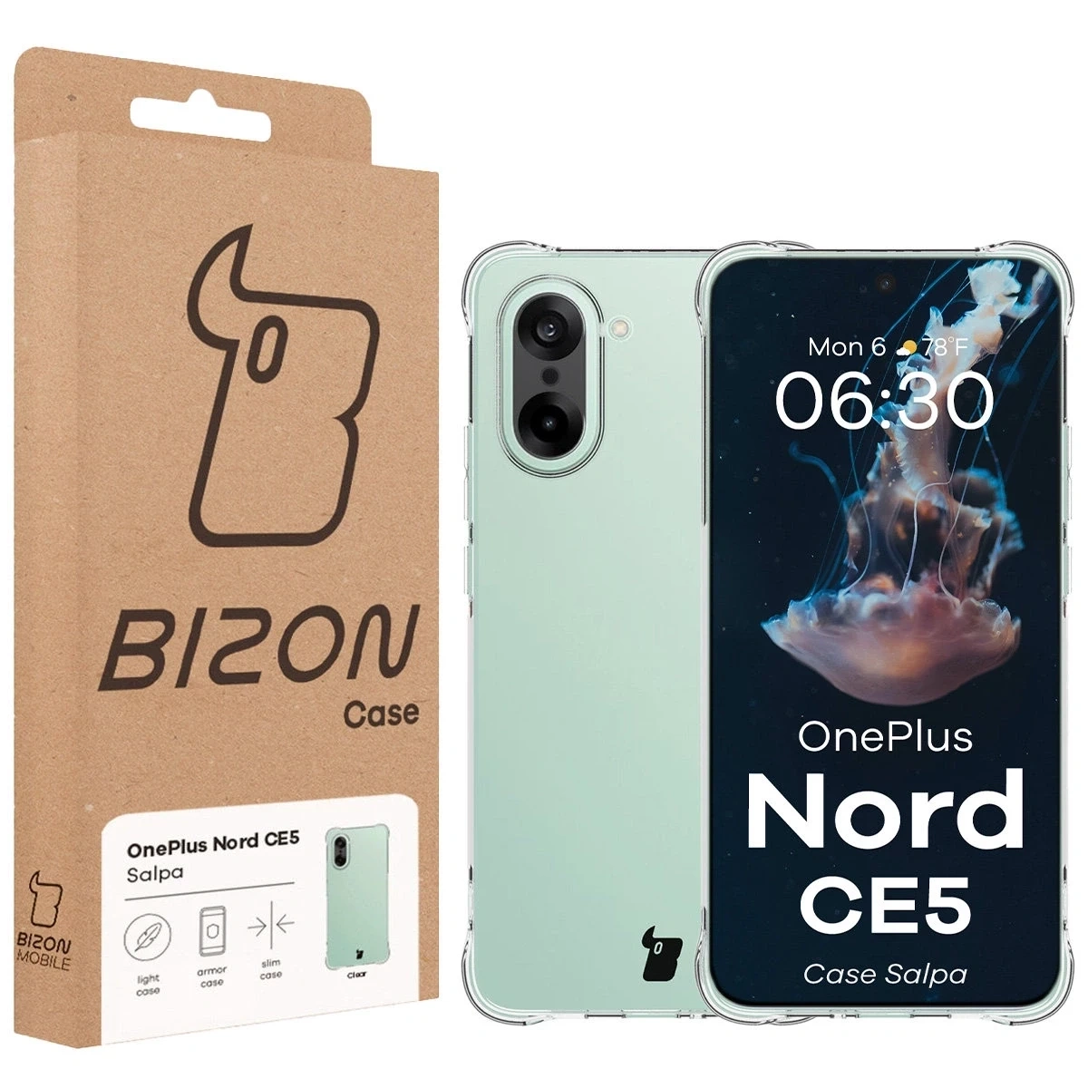 Bizon OnePlus Nord CE5 Hoesje Salpa TPU Transparant - Afbeelding 2