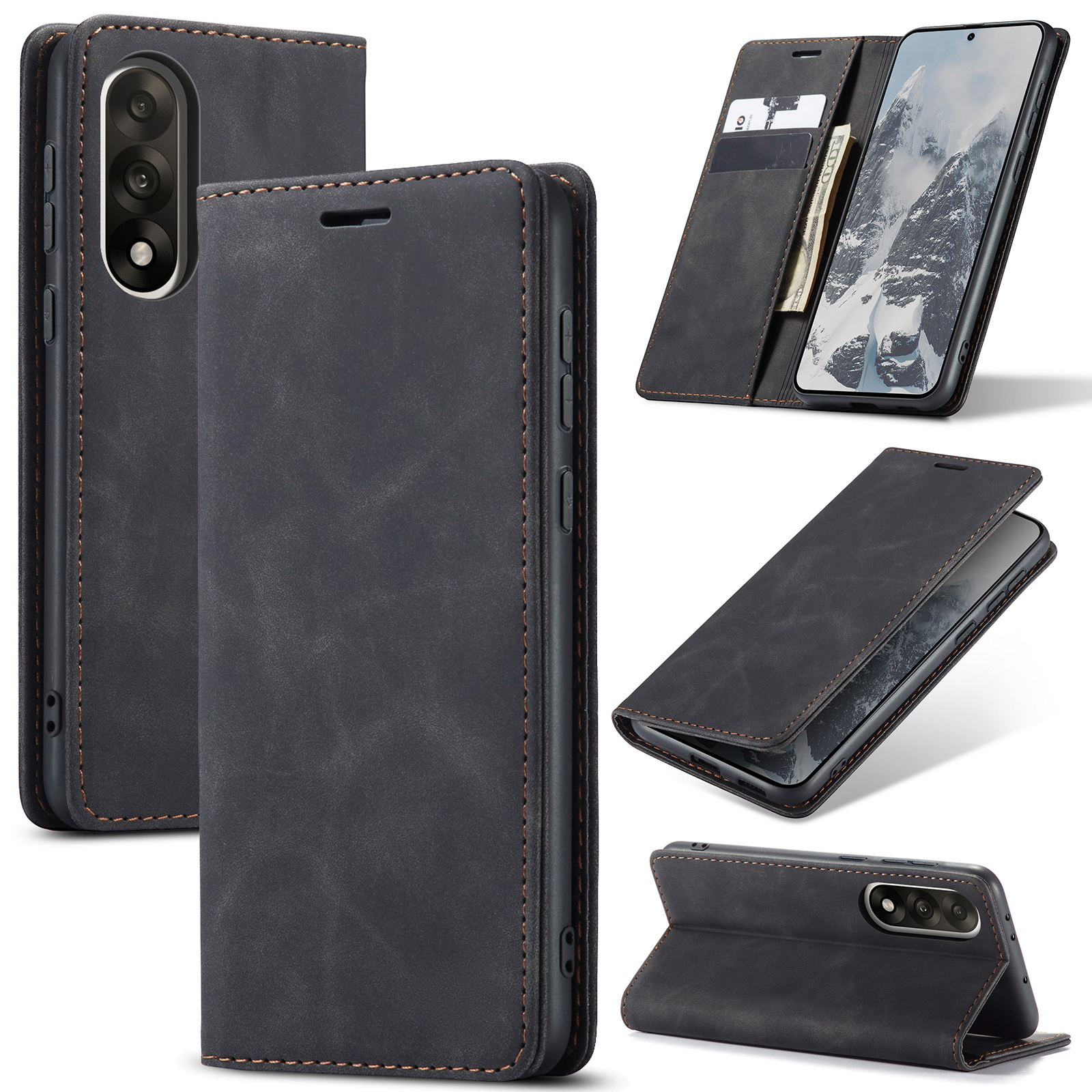 ProGuard OnePlus Nord 5 Wallet Hoesje Vintage Zwart - Afbeelding 3