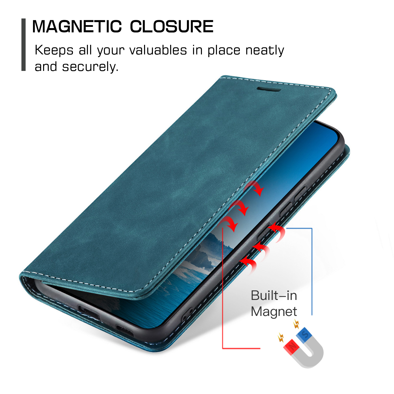 ProGuard OnePlus Nord CE5 Wallet Hoesje Vintage Blauw - Afbeelding 7