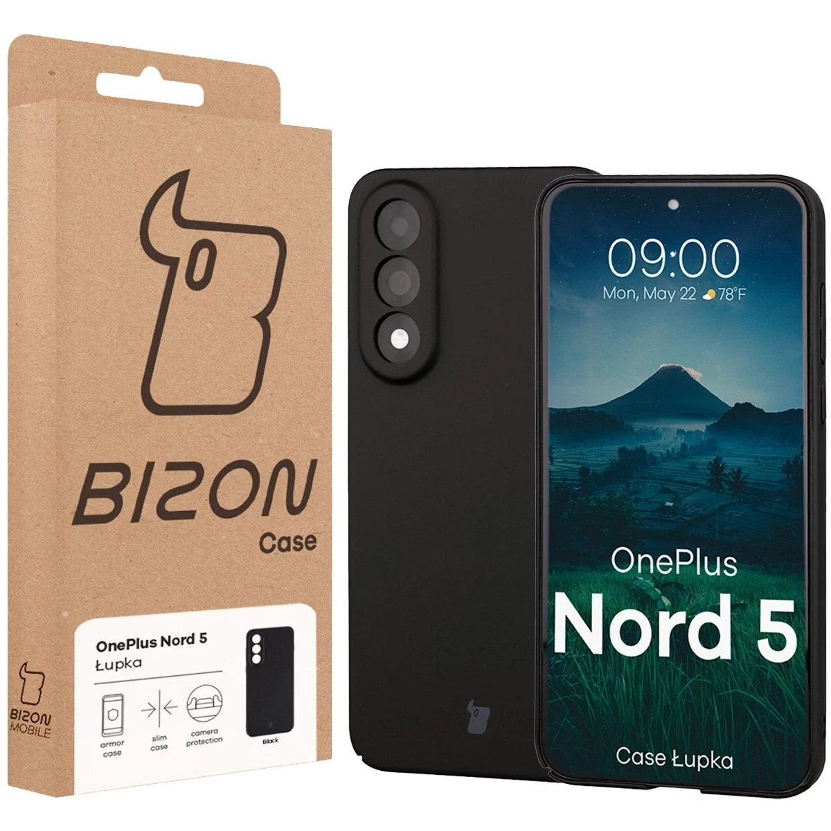 Bizon OnePlus Nord 5 Hoesje Lupka Zwart - Afbeelding 6