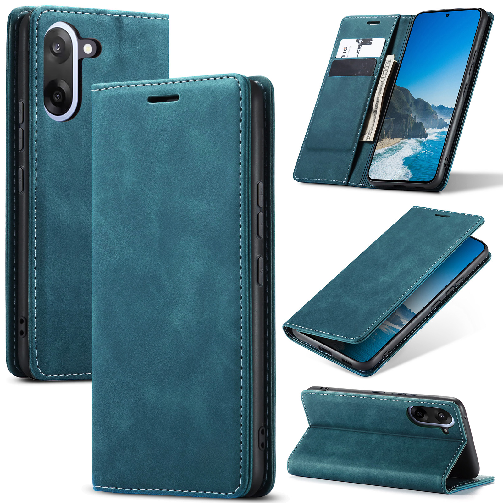 ProGuard OnePlus Nord CE5 Wallet Hoesje Vintage Blauw - Afbeelding 4