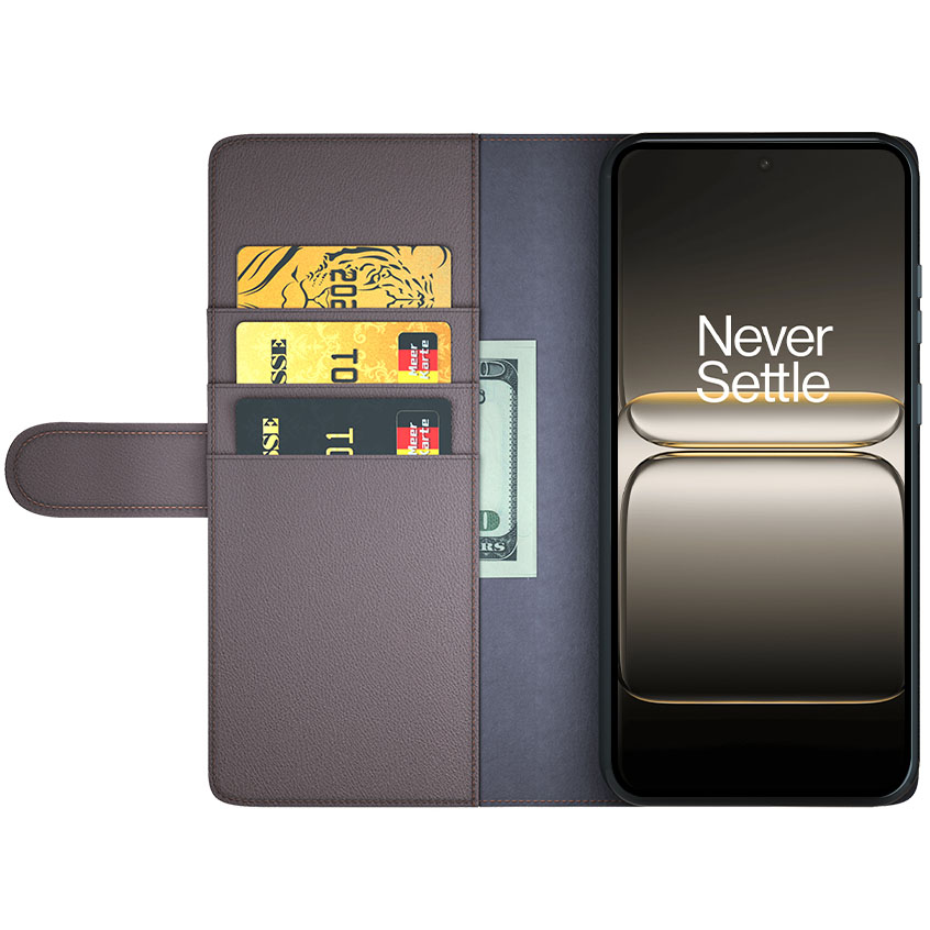 ProGuard OnePlus Nord CE5 Wallet Hoesje Echt Leder Bruin - Afbeelding 5
