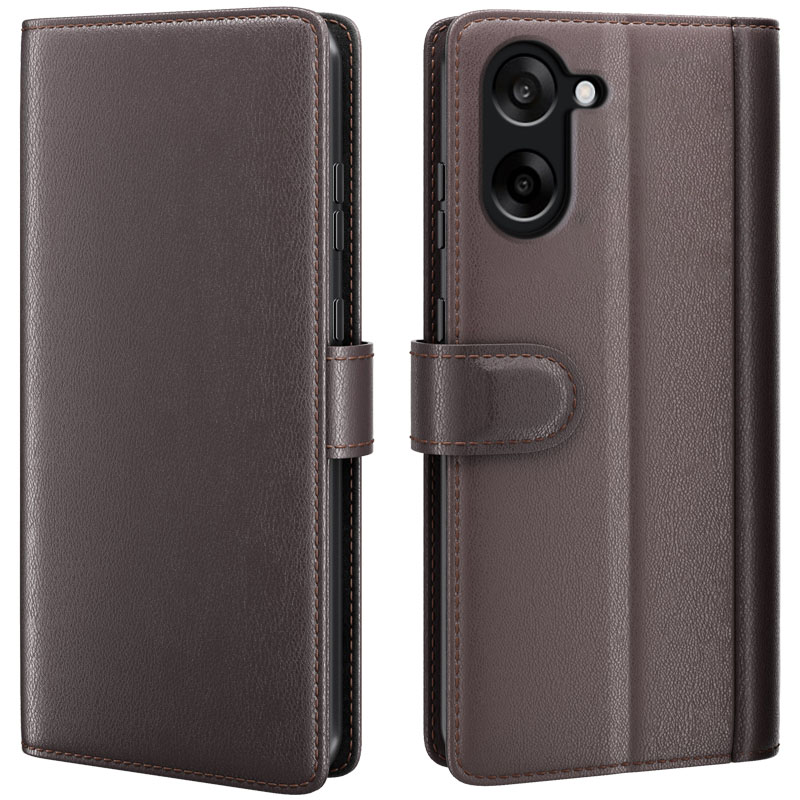 ProGuard OnePlus Nord CE5 Wallet Hoesje Echt Leder Bruin