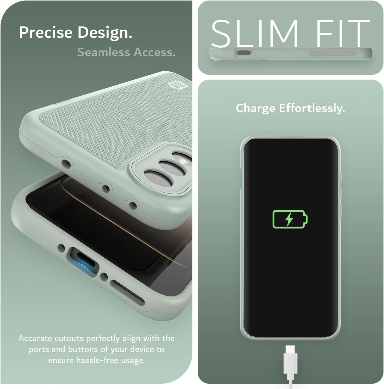 Tudia OnePlus Nord 5 hoesje Dual Layer MergeGrip Lichtgroen - Afbeelding 2