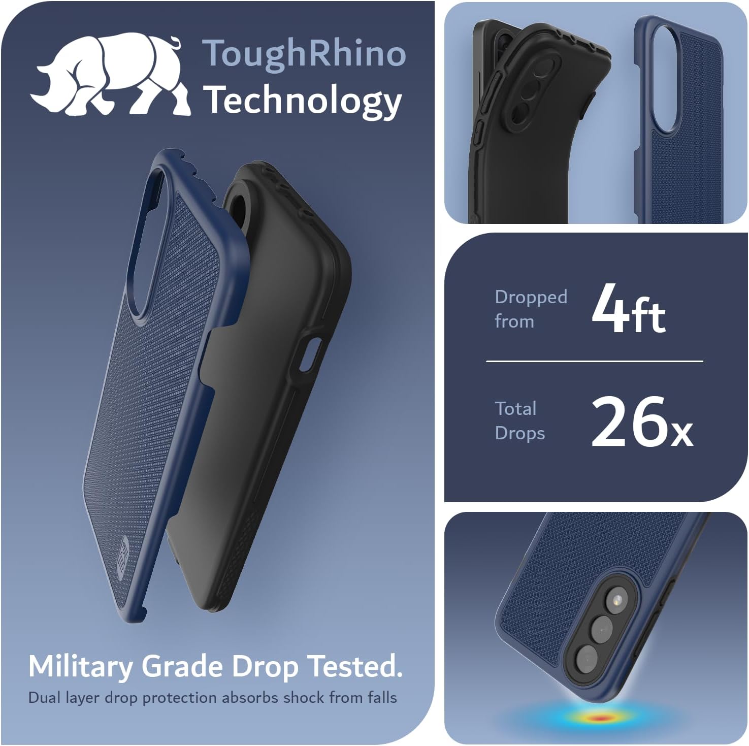 Tudia OnePlus Nord 5 hoesje Dual Layer MergeGrip Blauw - Afbeelding 4