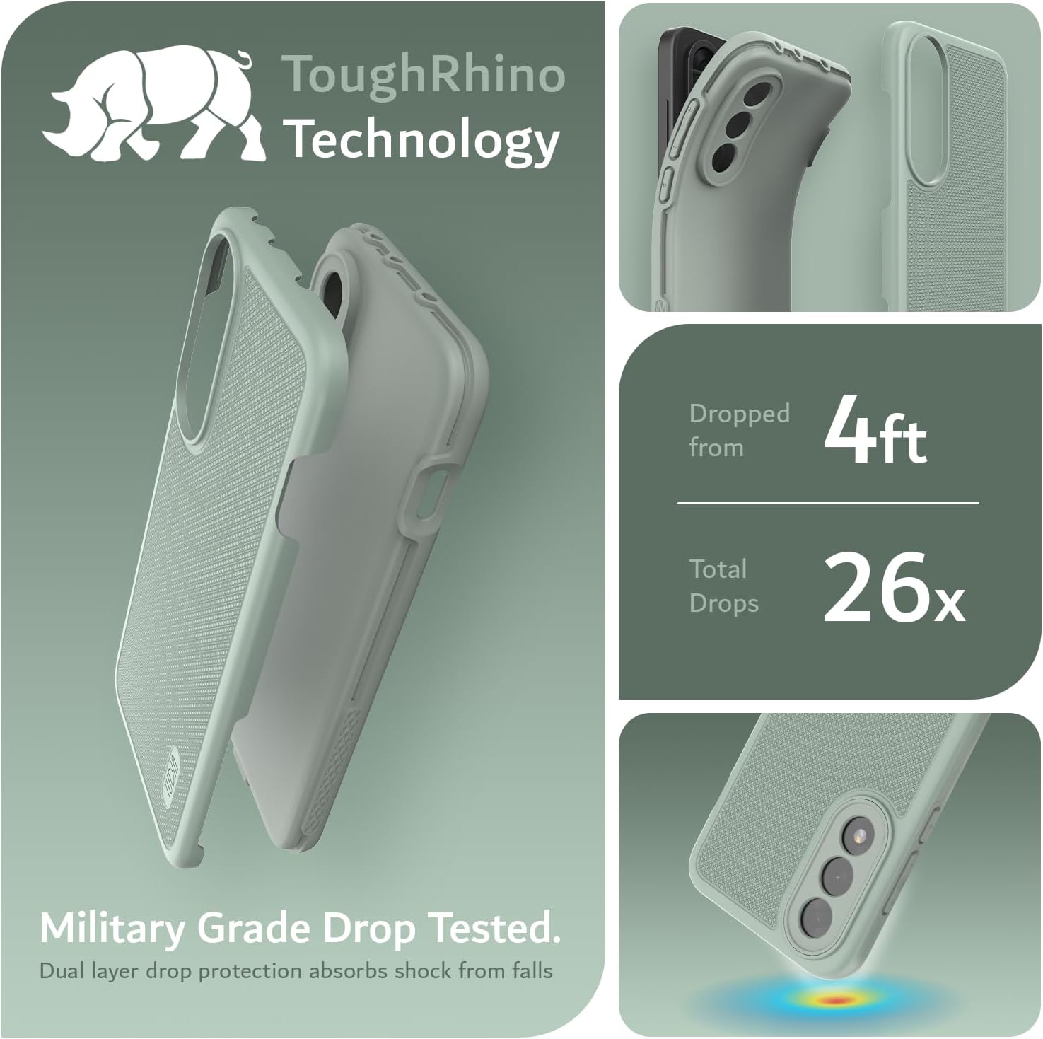 Tudia OnePlus Nord 5 hoesje Dual Layer MergeGrip Lichtgroen - Afbeelding 5