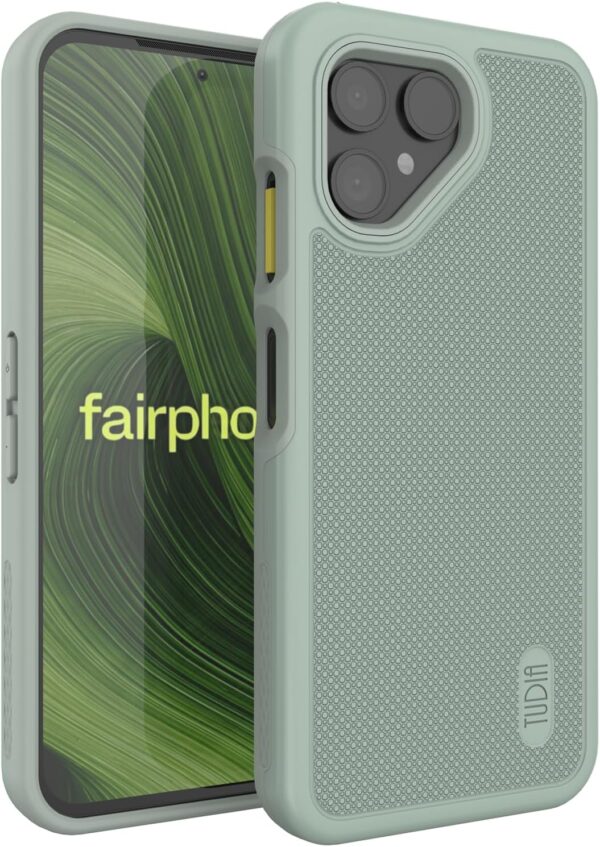 Tudia Fairphone 6 Hoesje DualShield MergeGrip Lichtgroen