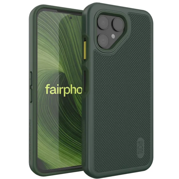 Tudia Fairphone 6 Hoesje DualShield MergeGrip Donkergroen