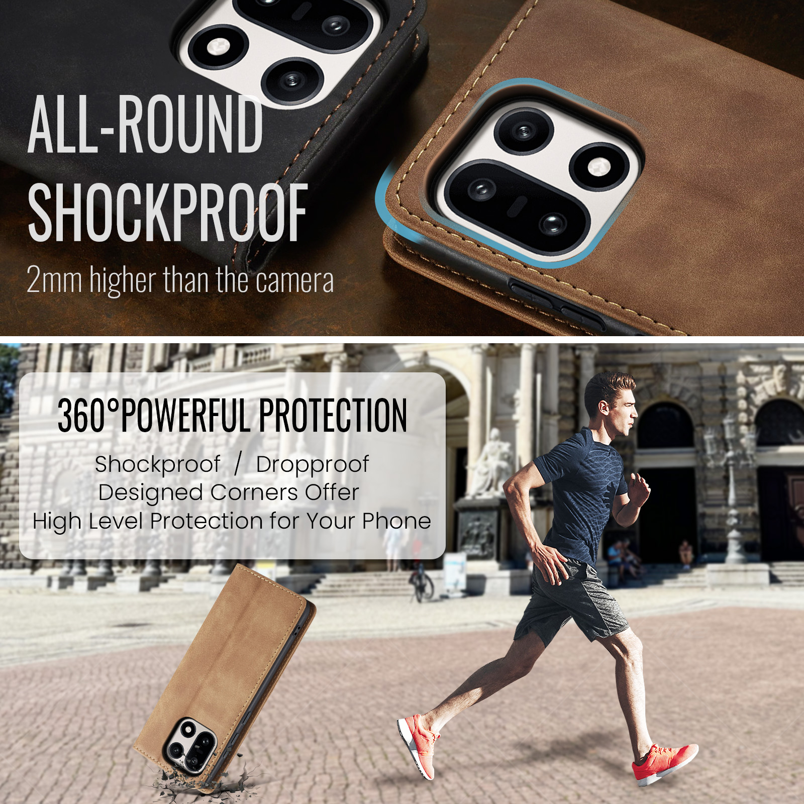 ProGuard OnePlus 15 Vintage Wallet Hoesje Beige - Afbeelding 5