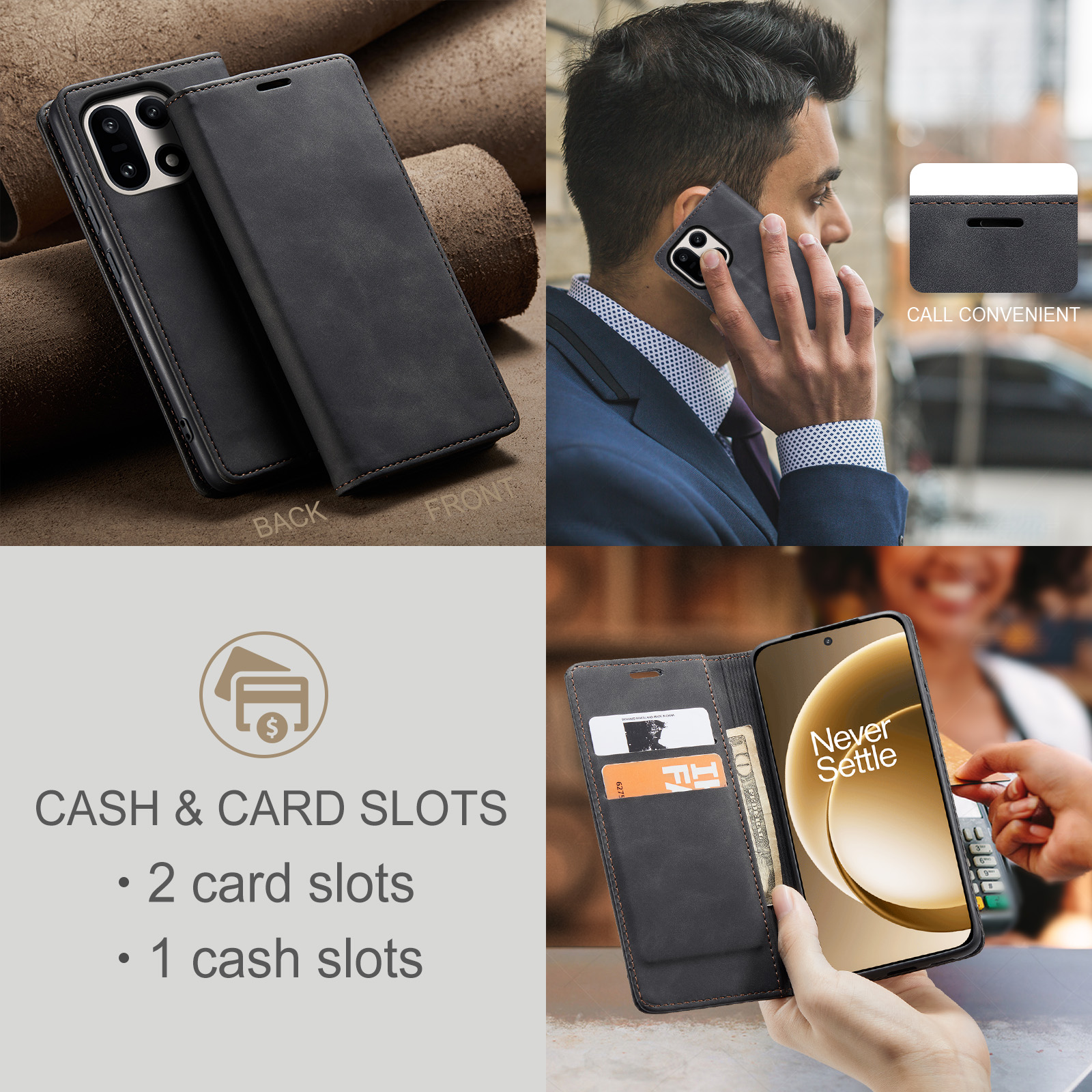 ProGuard OnePlus 15 Vintage Wallet Case Black - Image 4