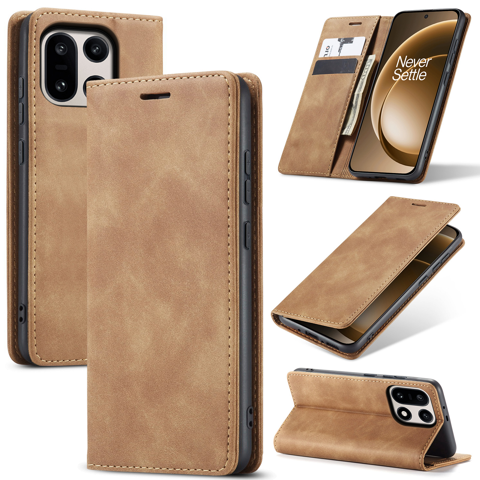 ProGuard OnePlus 15 Vintage Wallet Hoesje Beige - Afbeelding 2