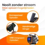 ProGuard Noodradio EU-NL DAB+/FM Bluetooth 4000mah ORANJE - Afbeelding 5