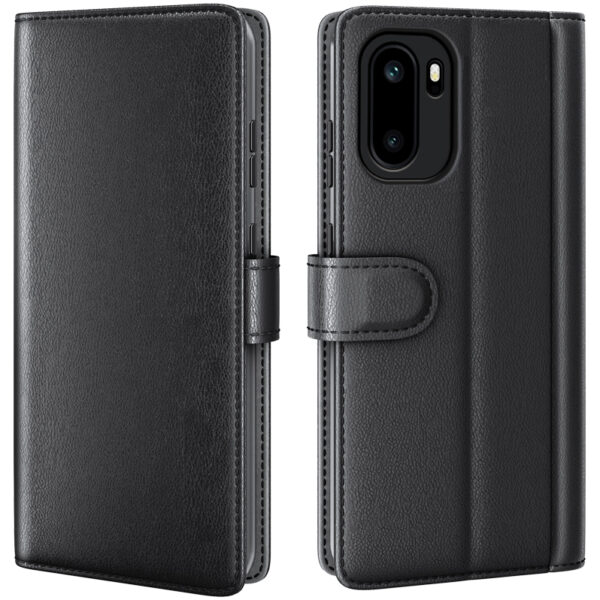 ProGuard OnePlus 15R Wallet Hoesje Echt Leder Zwart